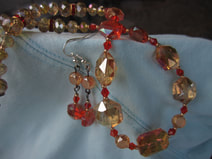 Austrian cut crystal necklace  and earring set picture