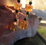 Sparkling handmade crystal earrings picture
