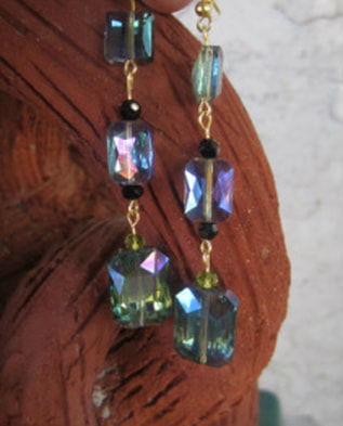 Long dangle crystal earrings picture