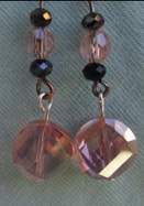 Cut crystal disc earrings picture