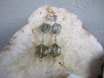 Cut crystal earrings picture